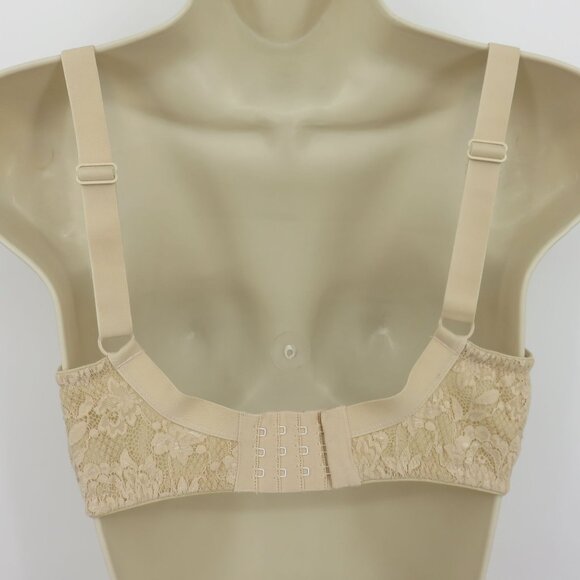 Cosabella 32D Bra NEVER 1172 Cream Beige Underwire Lined Lace Trim Mesh Overlay - Picture 5 of 16